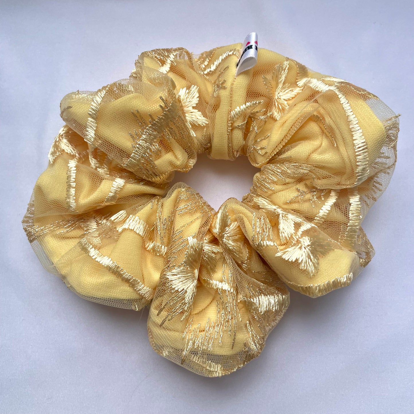 Yellow Mesh Scrunchie