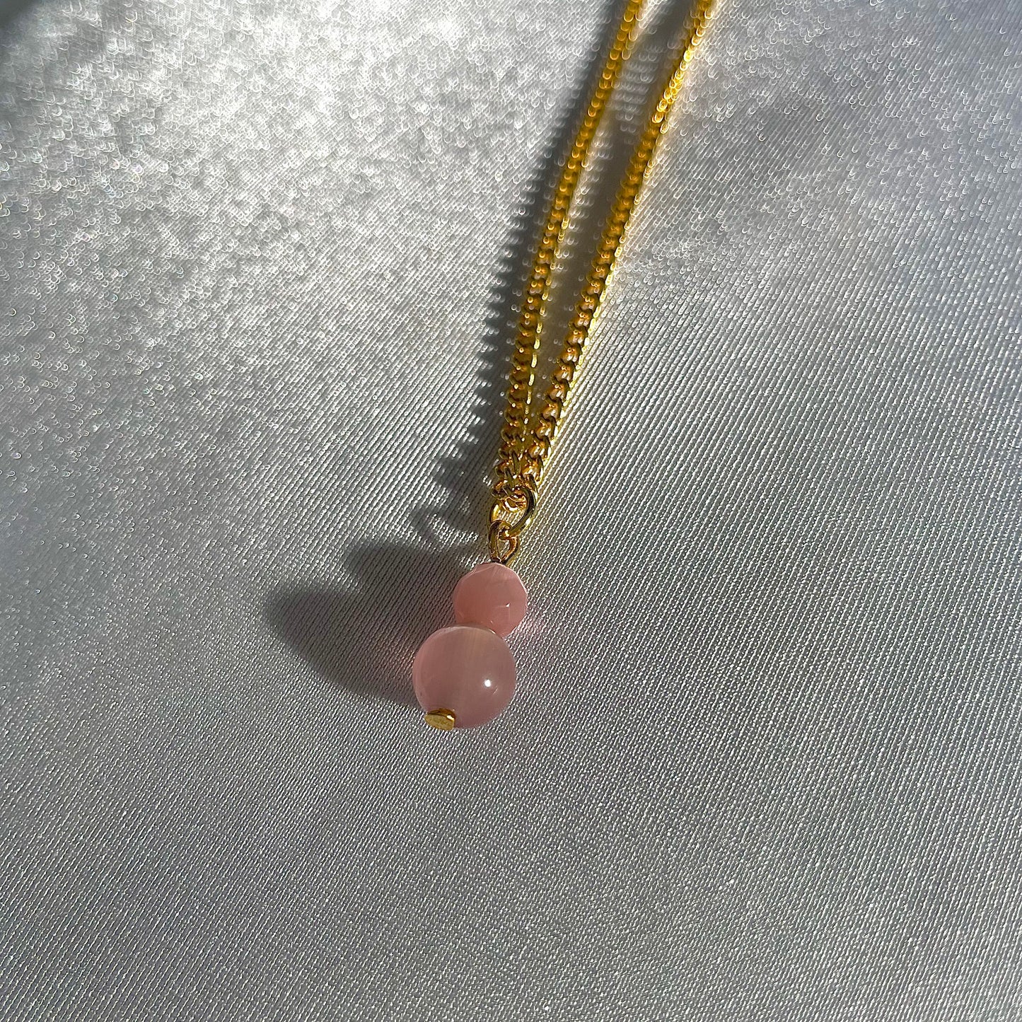 Pink Cat Eye Necklace