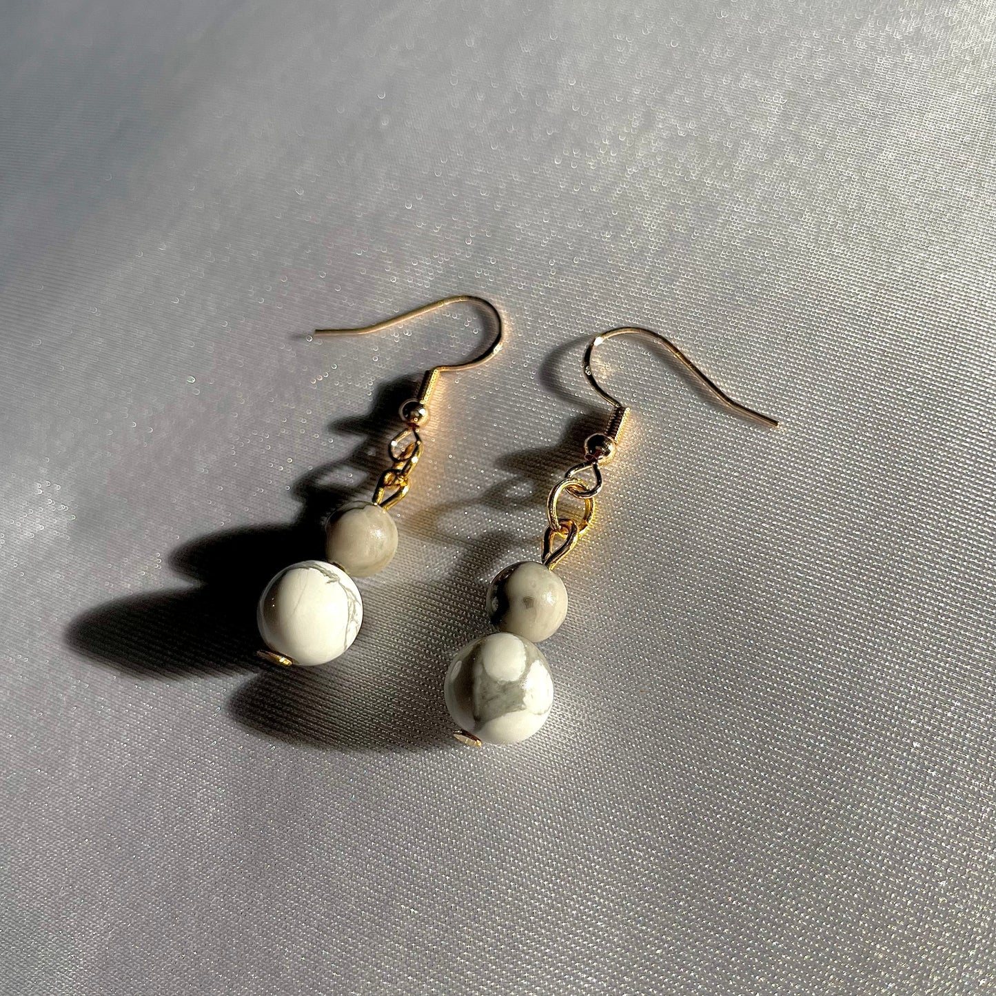 White Howlite Earrings